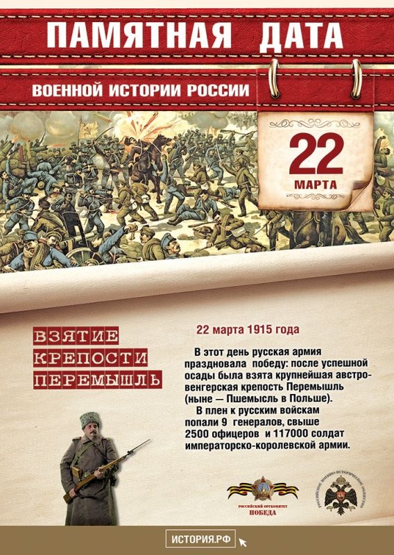 22 марта - Памятная дата военной истории России