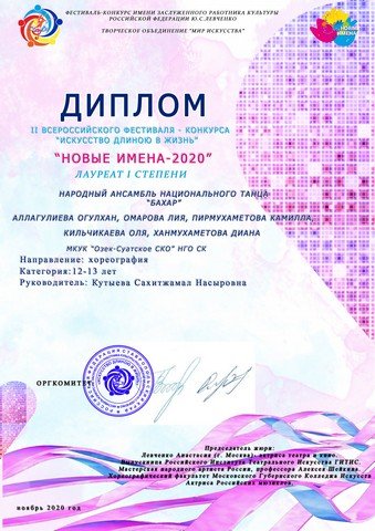 Наши достижение за 2020