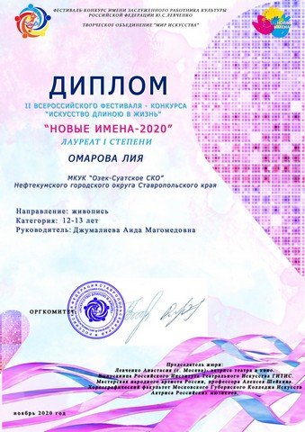 Наши достижение за 2020